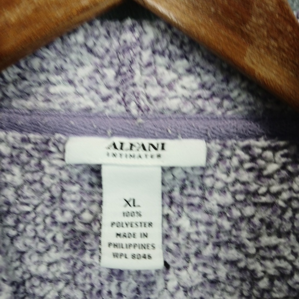 Alfani Intimate Cardigan Sweater Womens XL Purple Knit Open Front Shawl Collar - Picture 4 of 7